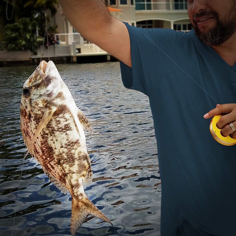 Yoyito Aluminum Hand Line Reel Pocket / Travel Fishing Kit (Gold Reel / 30 lb Clear line) - Image 5